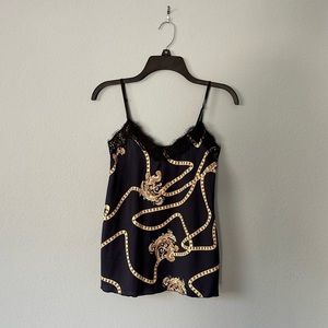 Gold Chain Print Top